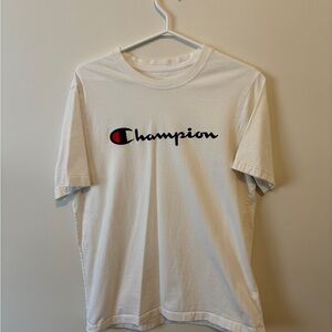 Champion Men's Cream Short Sleeve Tee